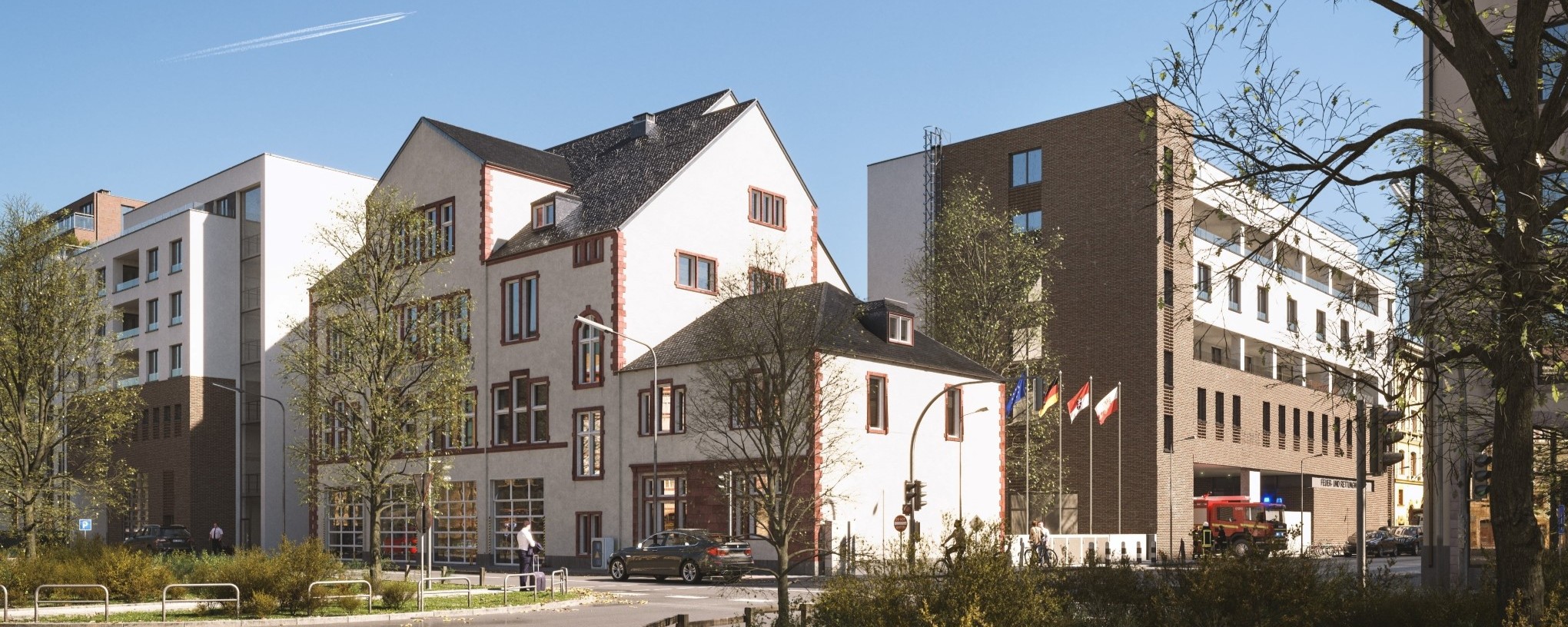 Feuer- und Rettungswache 2 | Gallus | Visualisierung des Neubaus ab 2026 | © Lengfeld & Wilisch Architekten PartG mbH